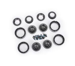 TRX-4M 1" Black Aluminum Beadlock Wheels (4) - Traxxas 9881-BLK