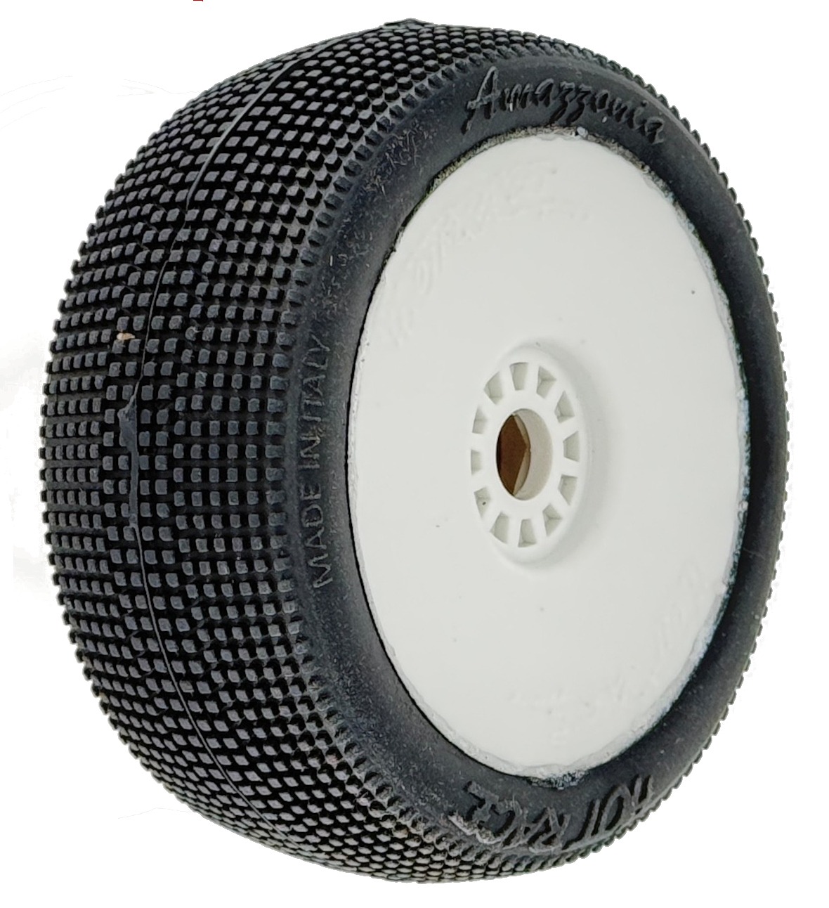 Hot Race AMAZZONIA Hard (2) - 1:8 Buggy Pre-Glued Wheels - White rims 1 Hot Race AMAZZONIA Hard (2) - 1:8 Buggy Pre-Glued Wheels - White rims