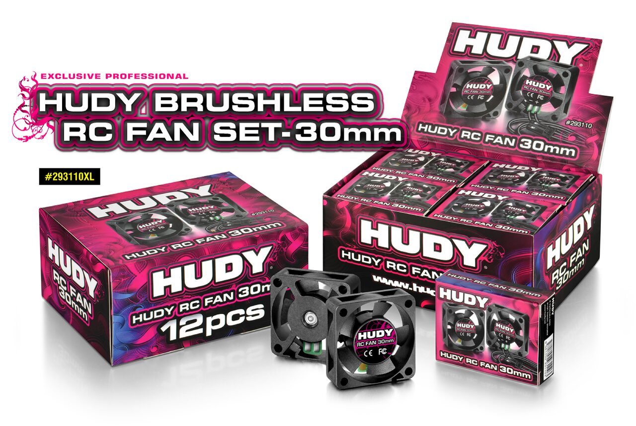 HUDY Ventilaator 30mm (12) 3 HUDY Brushless RC Fan 30mm - Set of 12pcs