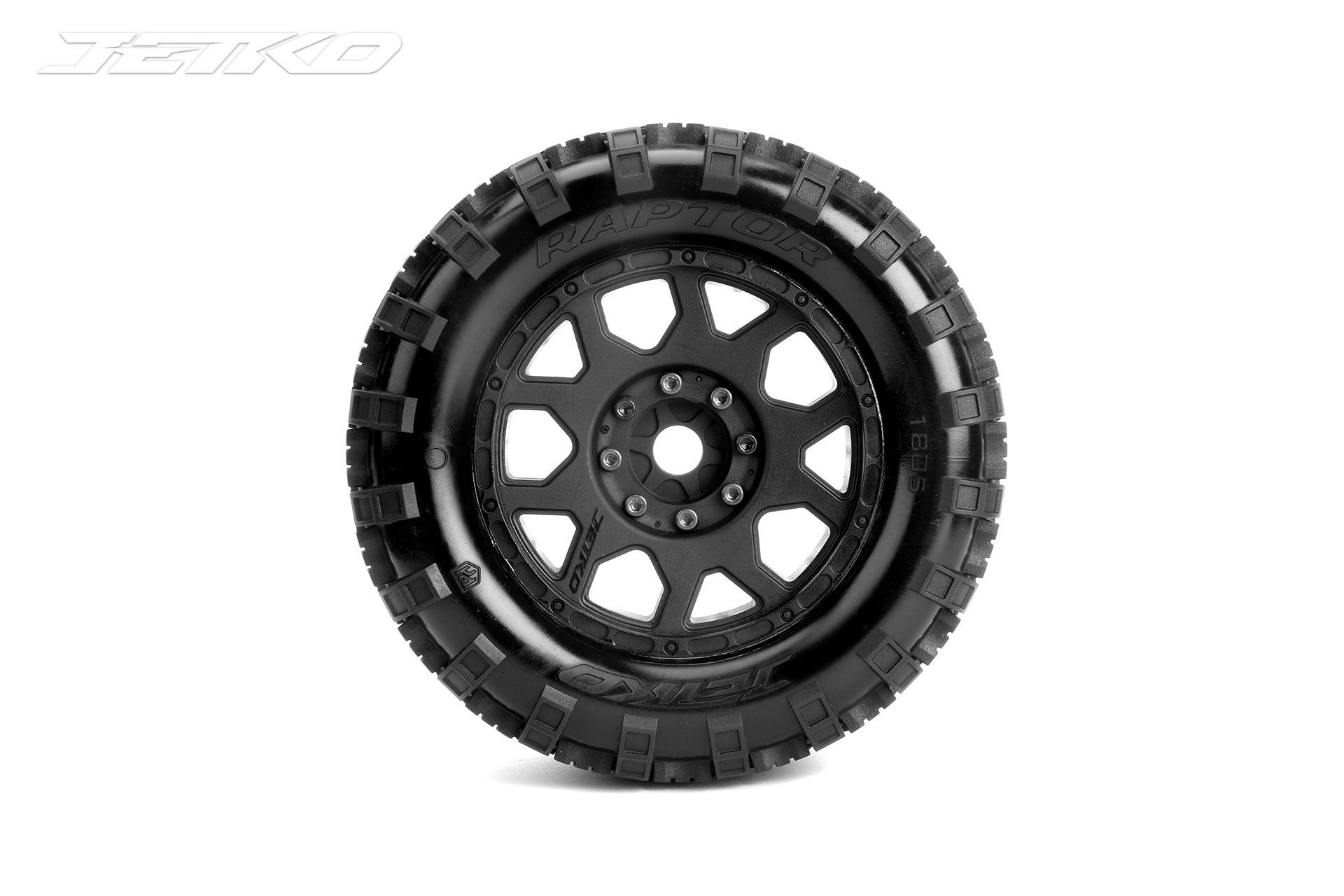 Jetko EX MT Raptor Belted 3.8" Monster Truck Tyres & Wheels – 17mm / TRX17 / TRX12 Black (2) 2 Jetko EX MT Raptor Belted 3.8" Monster Truck Tyres & Wheels - 17mm / TRX17 / TRX12 Black (2)