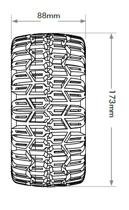 Jetko EX MT Slayer Belted 4.0" Monster Truck Tyres & Wheels – 17mm / TRX17 / TRX12 (2) 4 Jetko EX MT Slayer Belted 4.0" Monster Truck Tyres & Wheels - 17mm / TRX17 / TRX12 (2)