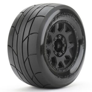 Jetko EX MT Super Sonic Belted 3.8" Slick Monster Truck Tyres & Wheels - 17mm / TRX17 / TRX12 (2)