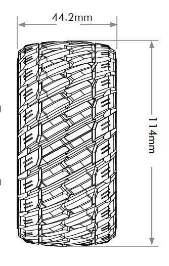 Jetko EX RockForm 1:8 Rally Belted Tyres on Black Wheels 17mm Hex (2pcs) - JK1503RB 2 Jetko EX RockForm 1:8 Rally Belted Tyres on Black Wheels 17mm Hex (2pcs) - JK1503RB
