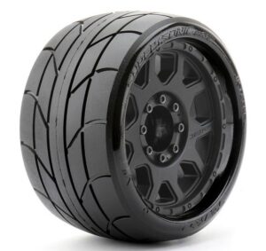 Jetko EX Super Sonic LP Belted 3.8" On-Road Monster Truck Tyres & Wheels - 17mm / TRX17 / TRX12 (2)