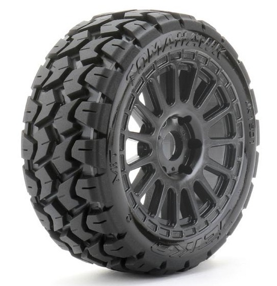 Jetko EX Tomahawk 1:8 Rally Belted Tyres on Black Wheels 17mm Hex (2pcs) - JK1501RB 1 Jetko EX Tomahawk 1:8 Rally Belted Tyres on Black Wheels 17mm Hex (2pcs) - JK1501RB