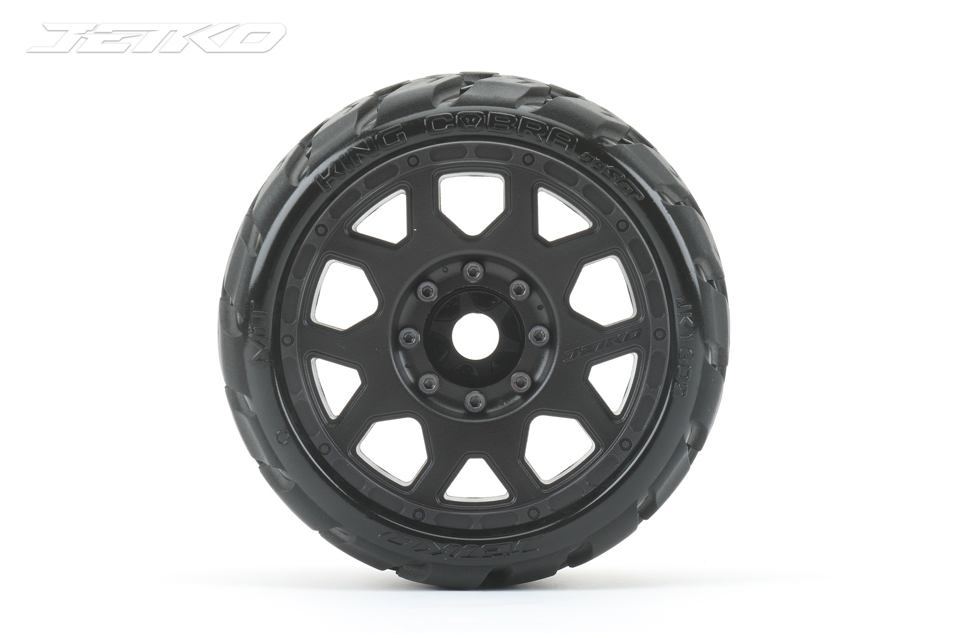 Jetko EX King Cobra LP Belted 3.8" Low Profile Monster Truck Tyres & Wheels – 17mm / TRX17 / TRX12 (2)
