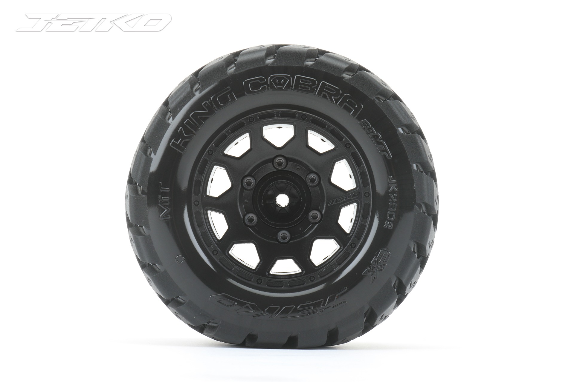 Jetko EX MT King Cobra 2.8" Monster Truck Tyres & Wheels – 12mm / 14mm / 17mm (2) 2 Jetko EX MT King Cobra 2.8" Monster Truck Tyres & Wheels – 12mm / 14mm / 17mm (2)