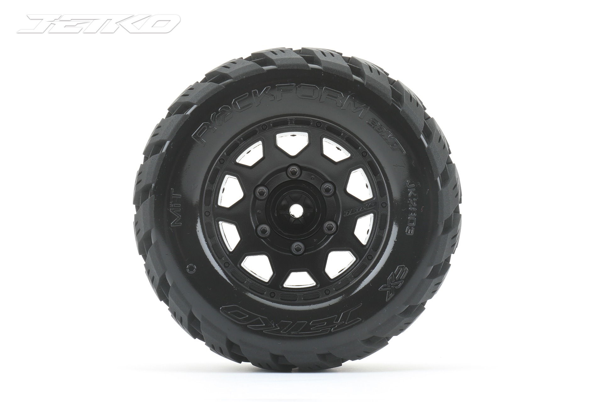 Jetko EX MT Rockform 2.8" Monster Truck Tyres & Wheels – 12mm / 14mm / 17mm (2) 2 Jetko EX MT Rockform 2.8" Monster Truck Tyres & Wheels – 12mm / 14mm / 17mm (2)