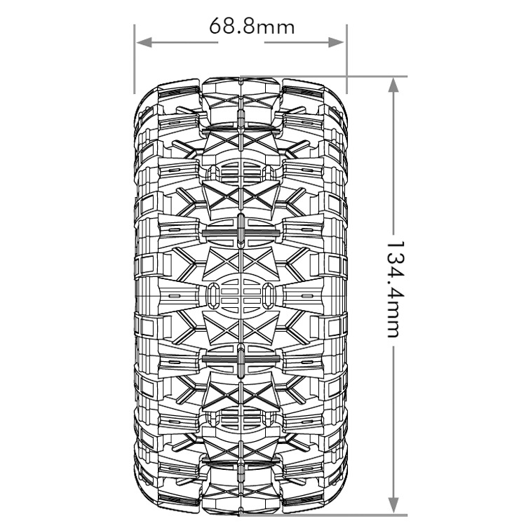 Jetko EX MT Raptor 2.8" Monster Truck Tyres & Wheels – 12mm / 14mm / 17mm (2) 4 Jetko EX MT Raptor 2.8" Monster Truck Tyres & Wheels – 12mm / 14mm / 17mm (2)