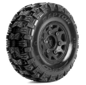 Jetko EX Raptor SC Belted Tyres & Wheels – MultiHex 12mm TRX / 17mm TRX / 17mm (2)