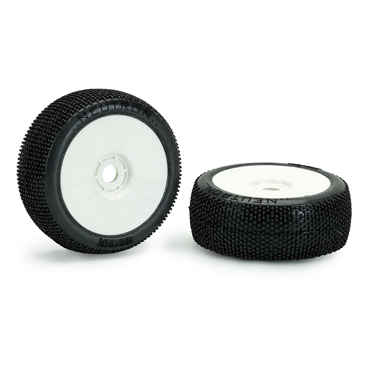 Matrix Neutron Soft 1:8 Buggy Tires White Wheels (2pcs) 2 Matrix Neutron Soft 1:8 Buggy Tires White Wheels (2pcs)