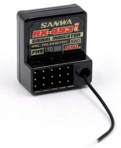 Sanwa RX-493i 4-Channel FHSS5 Receiver with Telemetry - Waterproof