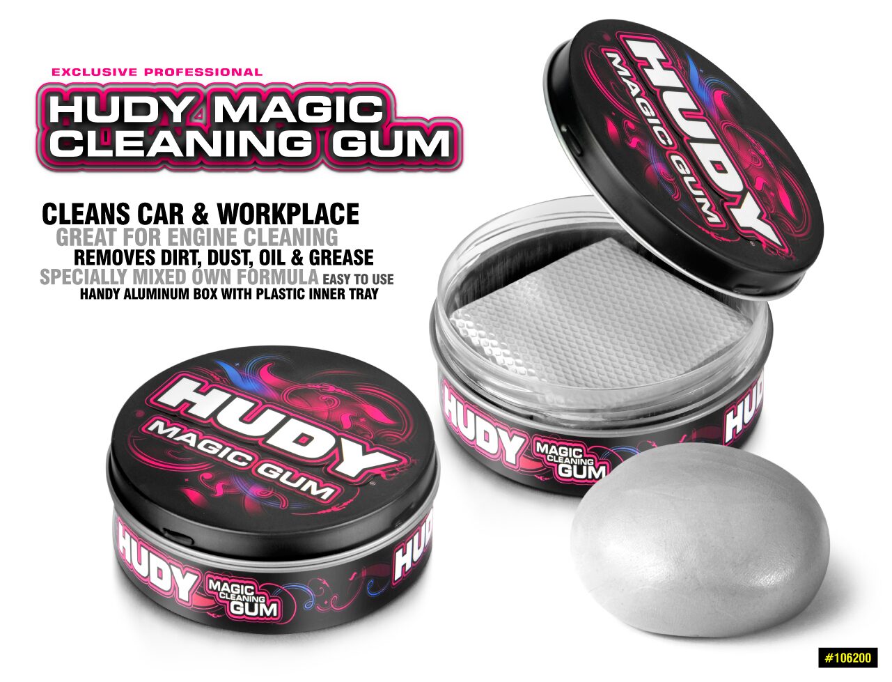 HUDY Magic Cleaning Gum - RC Cleaning Putty - 106200 3 HUDY Magic Cleaning Gum - RC Cleaning Putty - 106200