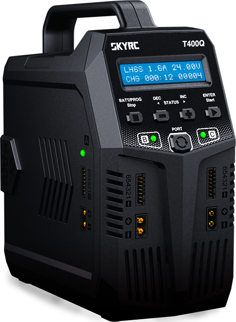 SkyRC T400Q AC/DC Quad Smart Charger – 4 × 100W / 12A 1 SkyRC T400Q AC/DC Quad Smart Charger - 4 × 100W / 12A