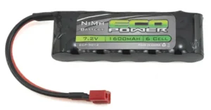 EcoPower SLVR 6-Cell NiMH Flat Battery Pack with T-Style Connector