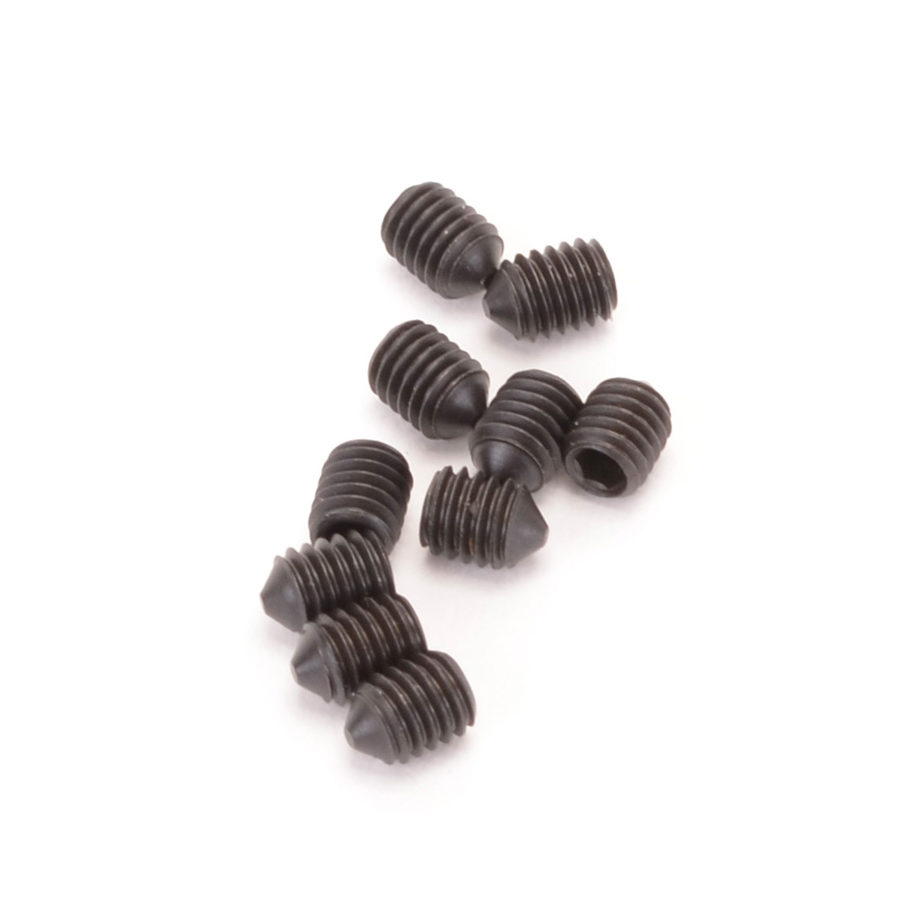 Kiristysruuvi M3x4mm, kartio (10 kpl) #U4662 Schumacher 2 Set Screw M3x4mm Cone (10) #U4662 Schumacher