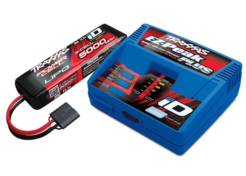 Traxxas 5000mAh 3S LiPo Battery + EZ-Peak 4A iD Charger Combo 1 Traxxas 5000mAh 3S LiPo Battery + EZ-Peak 4A iD Charger Combo