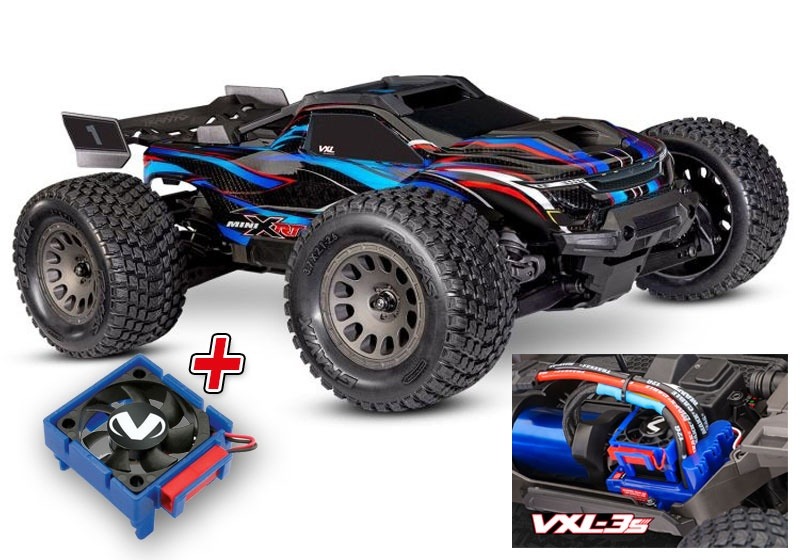 Traxxas Mini XRT VXL-3s Blue 1:16 4WD RTR – Updated ESC Cooling 1 Traxxas Mini XRT VXL-3s Blue 1:16 4WD RTR – Updated ESC Cooling