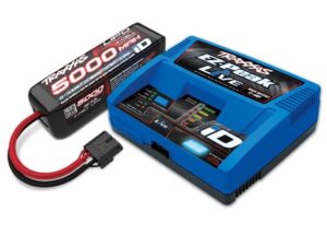 Traxxas EZ-Peak Plus 12A Charger + 5000mAh 4S 25C LiPo Battery iD Combo (EU) – TRX2996G