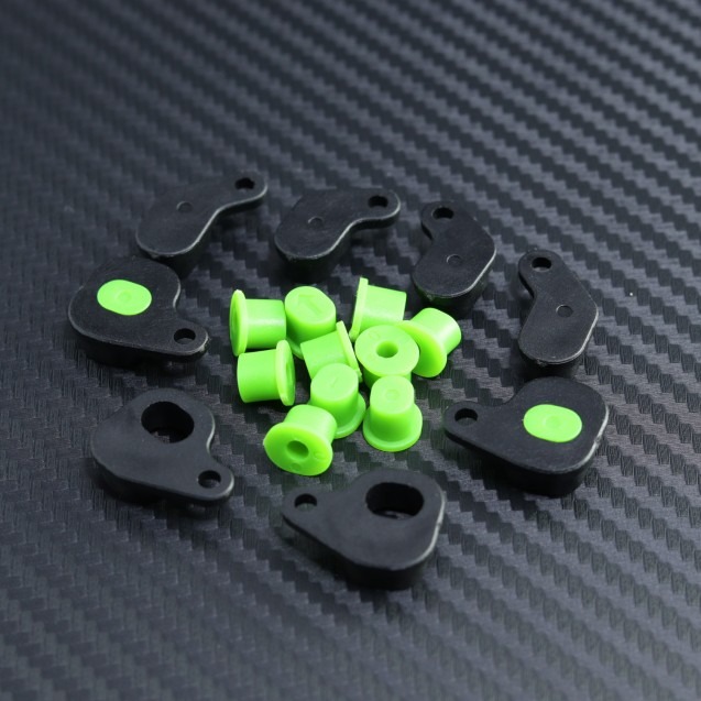 Upper Arms Inserts Front and Rear (Green), Full Set for Mayako MX8 (-22-25) 1 Upper Arms Inserts Front and Rear (Green), Full Set for Mayako MX8 (-22-25)