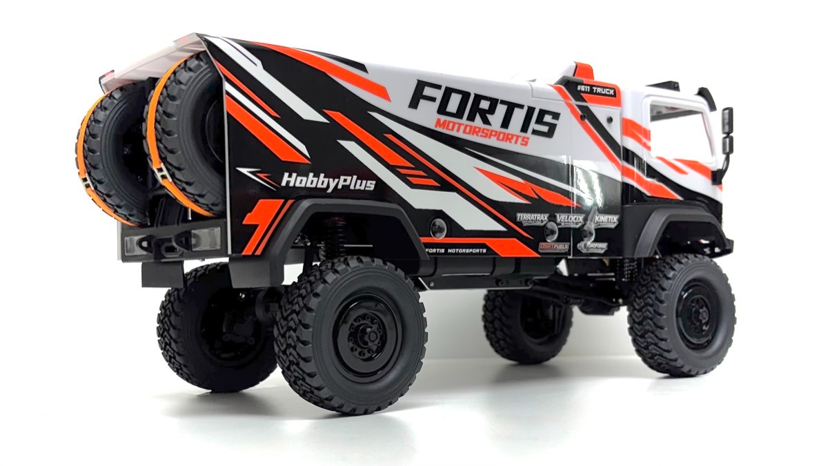 Hobby Plus DKR-4 Fortis 1:18 4WD Rally Truck Harjadega RTR Valge #HBP1810810-WH 6 Hobby-Plus-1-18-DKR-4-Fortis-Rally-Truck-brushed-RTR-White-HBP1810810-WH-b-5