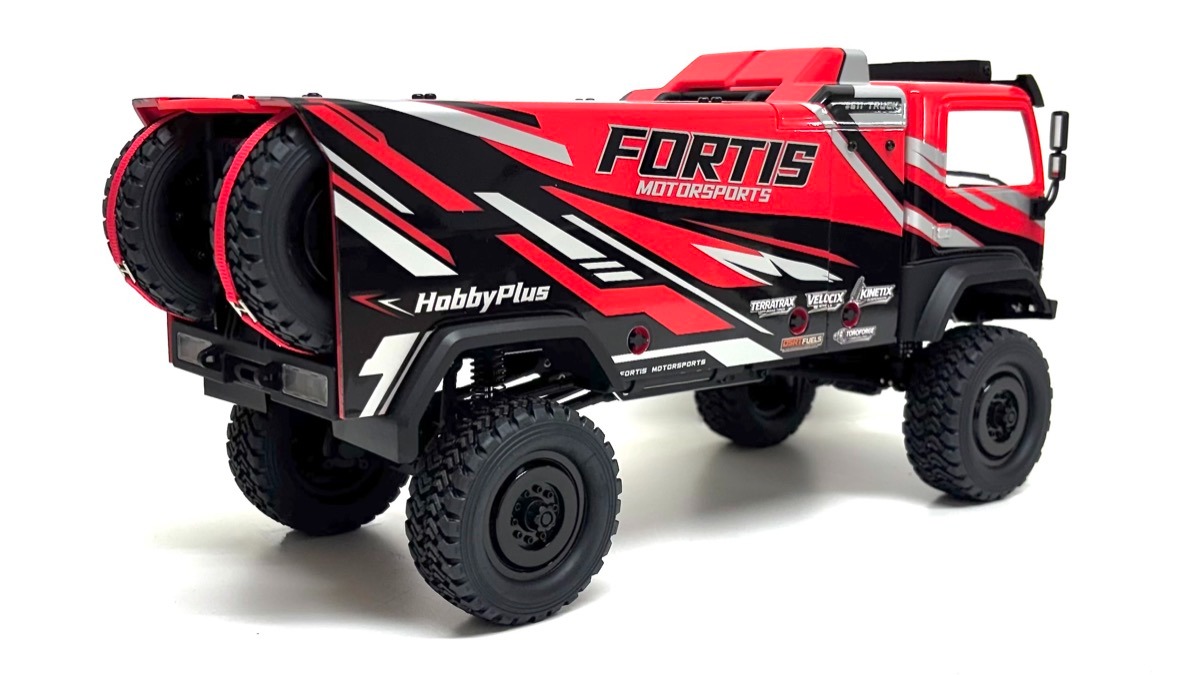 Hobby Plus DKR-4 Fortis 1:18 4WD Harjavaba Rally Truck RTR Punane #HBP1810820-RD 3 Hobby-Plus-1-18-DKR-4-Fortis-Rally-Truck-brushless-RTR-Red-HBP1810820-RD-b-2