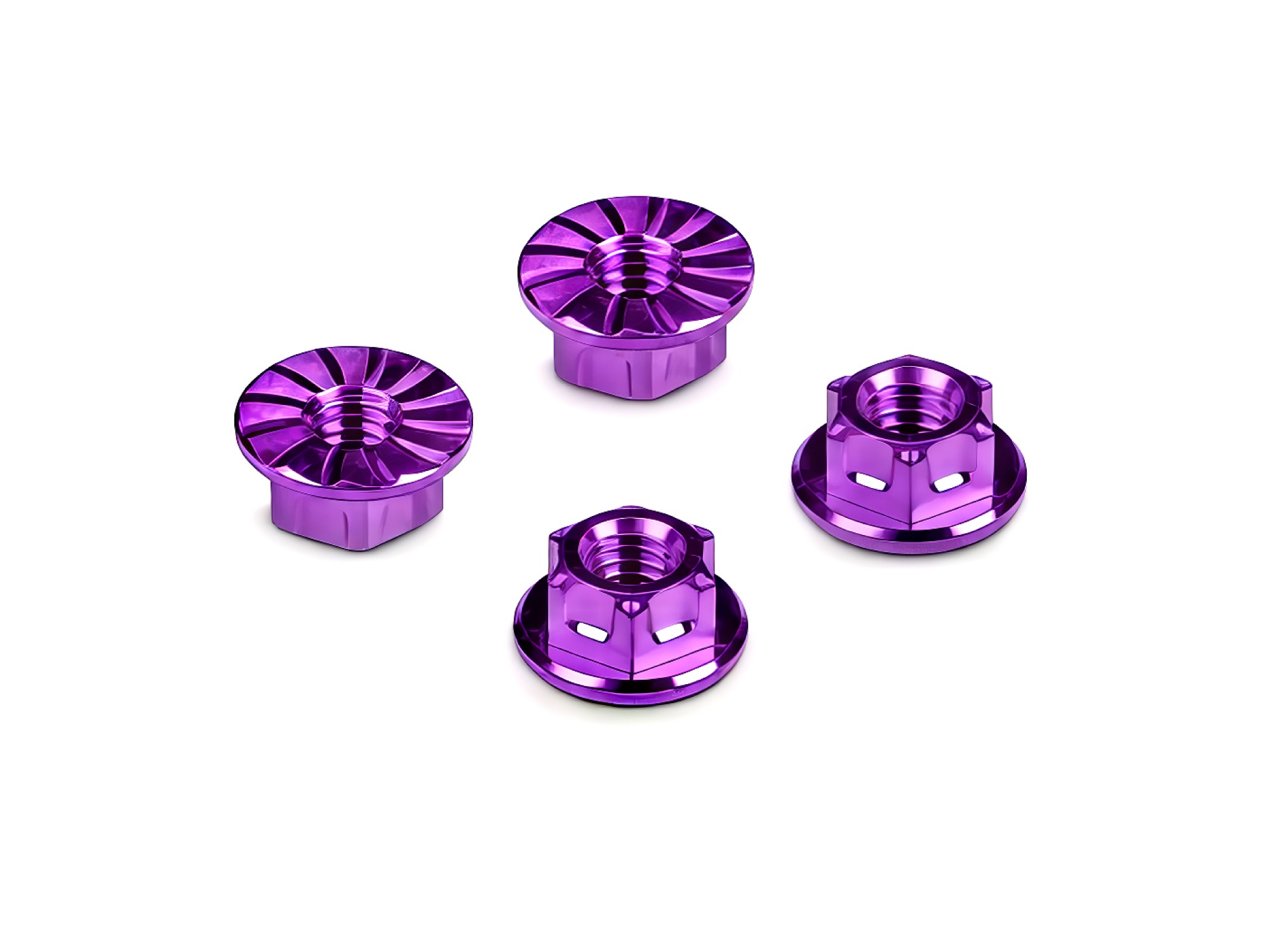 Hudy Titaani Mutteri M4 Hammastetulla Laipalla Violetti - 296542-V 1 hudy-296542-V
