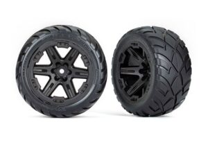 Traxxas Tires RXT 2.8" Black Wheels & Anaconda Tyres (2) - 6775
