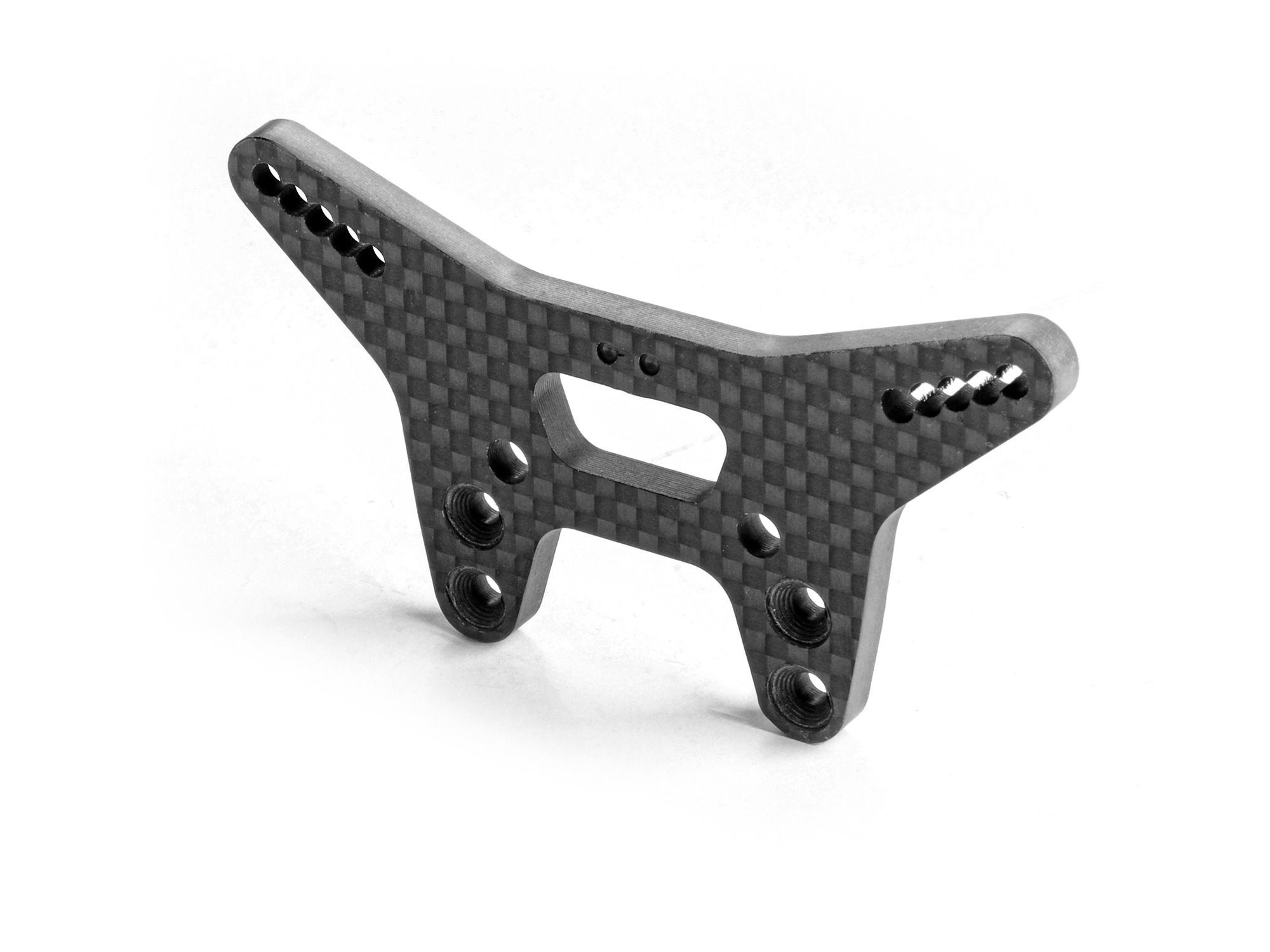 Xray XB2 Wider Carbon Shock Tower for Bridge Upper Deck - 2Dots - Front - 322093 1 xray-322093