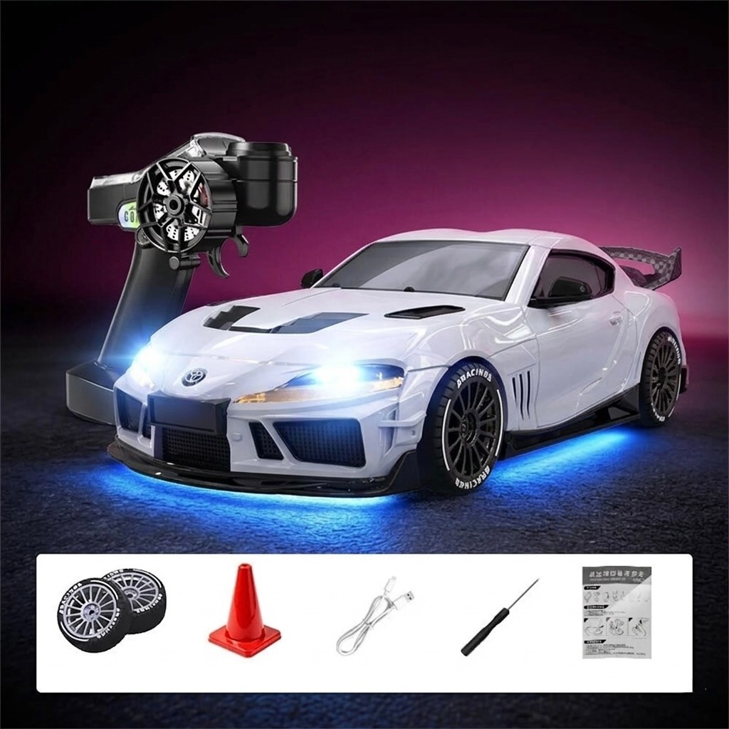 Absima Toyota Supra 1:43 4WD Drift Car RTR – White 7 absima-toyota-supra-1-43-4wd-drift-car-rtr-white-10043-7