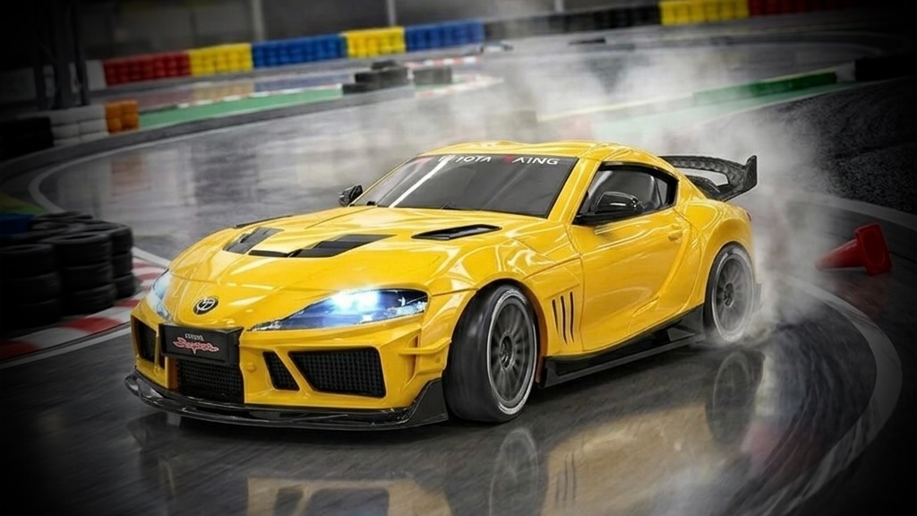 Absima Toyota Supra 1:43 4WD Drift Car RTR – Yellow 3 absima-toyota-supra-1-43-4wd-drift-car-rtr-yellow-10044-3