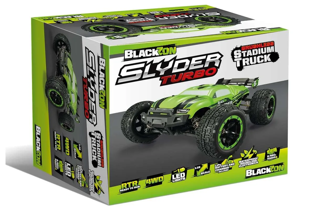 BLACKZON Slyder ST Turbo 1/16 4WD 2S Brushless - Roheline 2 blackzon-slyder-st-turbo-1-16-4wd-2s-brushless-green-2