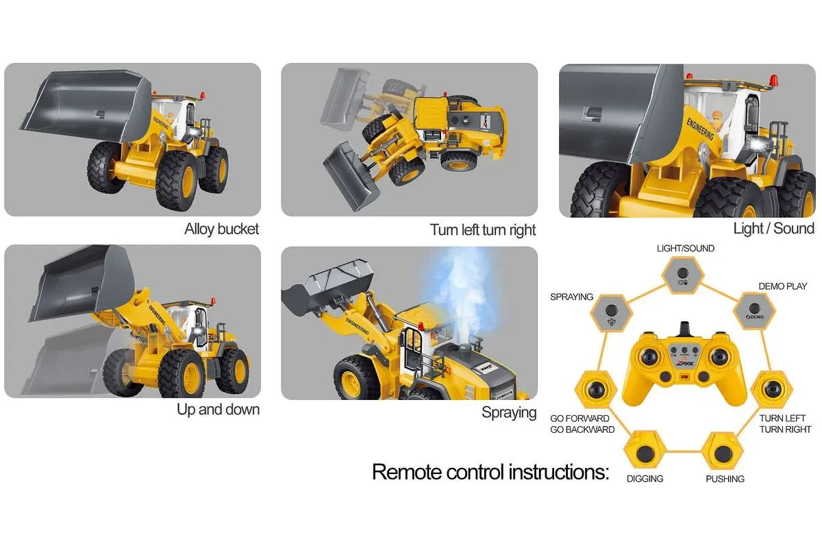 MX R/C Constructions 1:18 RC Bulldozer 2.4GHz 9CH 6 mx-r-c-constructions-1-18-rc-bulldozer-2-4ghz-9ch-6