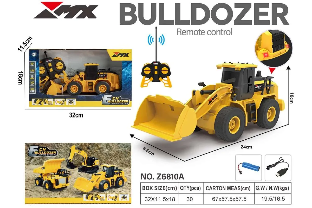 MX R/C Constructions 1:24 RC Bulldozer 2.4GHz 6CH 4 mx-r-c-constructions-1-24-rc-bulldozer-2-4ghz-6ch-5