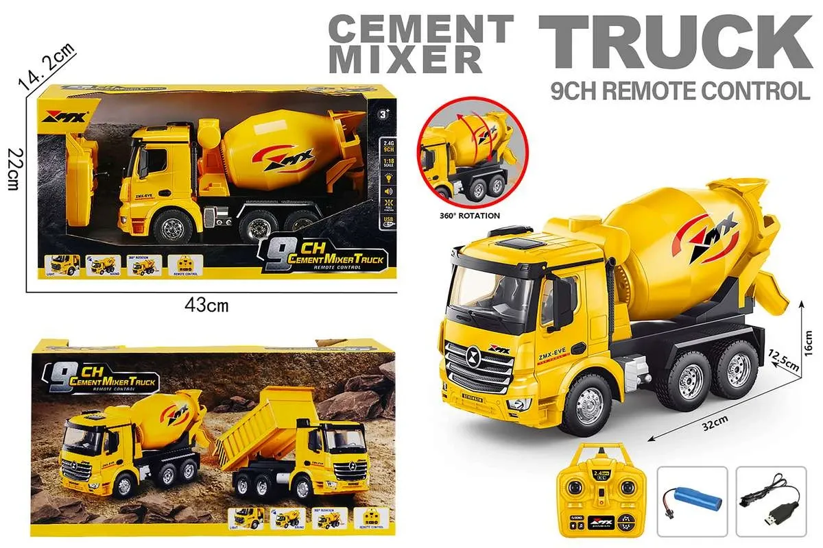 MX R/C Constructions 1:18 Cement Mixer 2.4GHz 3.7V 9CH 4 mx-rc-constructions-1-18-cement-mixer-24ghz-37v-9ch-4